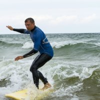 Neigungsfach Sport surft am Atlantik 2014