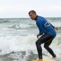 Neigungsfach Sport surft am Atlantik 2014