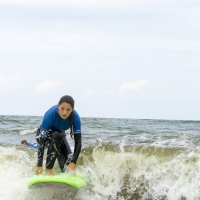 Neigungsfach Sport surft am Atlantik 2014