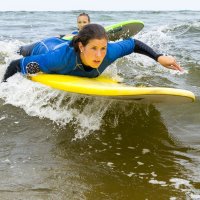 Neigungsfach Sport surft am Atlantik 2014