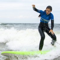 Neigungsfach Sport surft am Atlantik 2014