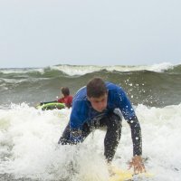 Neigungsfach Sport surft am Atlantik 2014