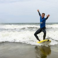 Neigungsfach Sport surft am Atlantik 2014