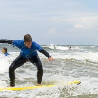 Neigungsfach Sport surft am Atlantik 2014