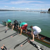 Ruderexkursion in der Mainaubucht