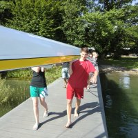 Ruderexkursion in der Mainaubucht