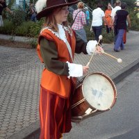 Das Trommlercorps beim Bächtlefest 2011